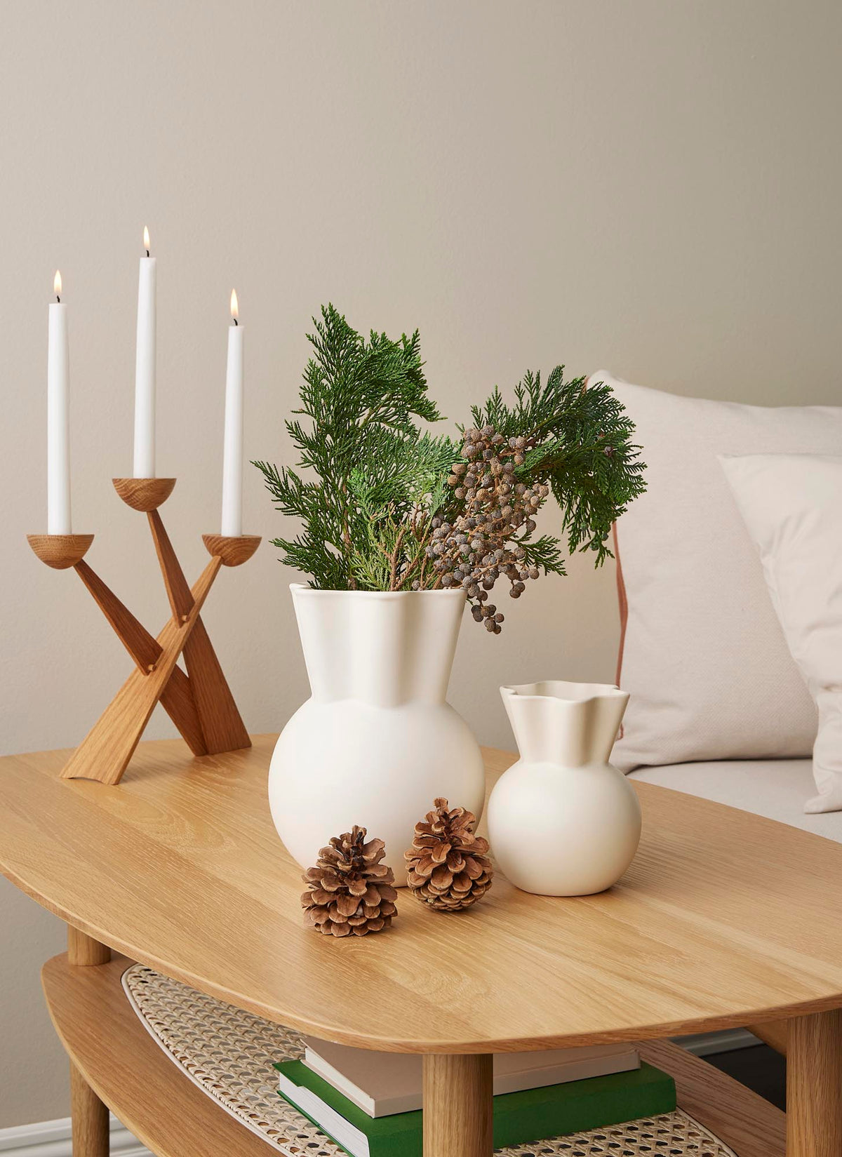 Vase, buet topp, liten