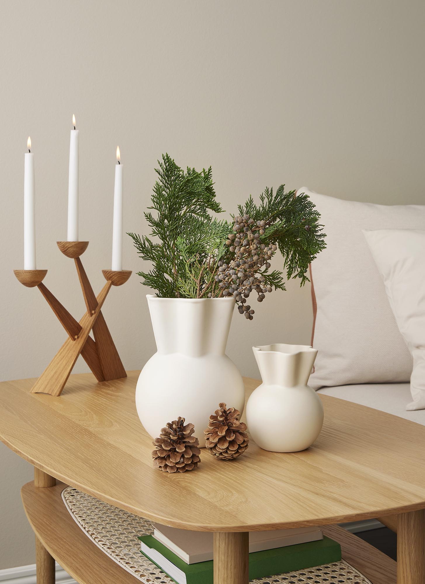 Vase, buet topp, liten