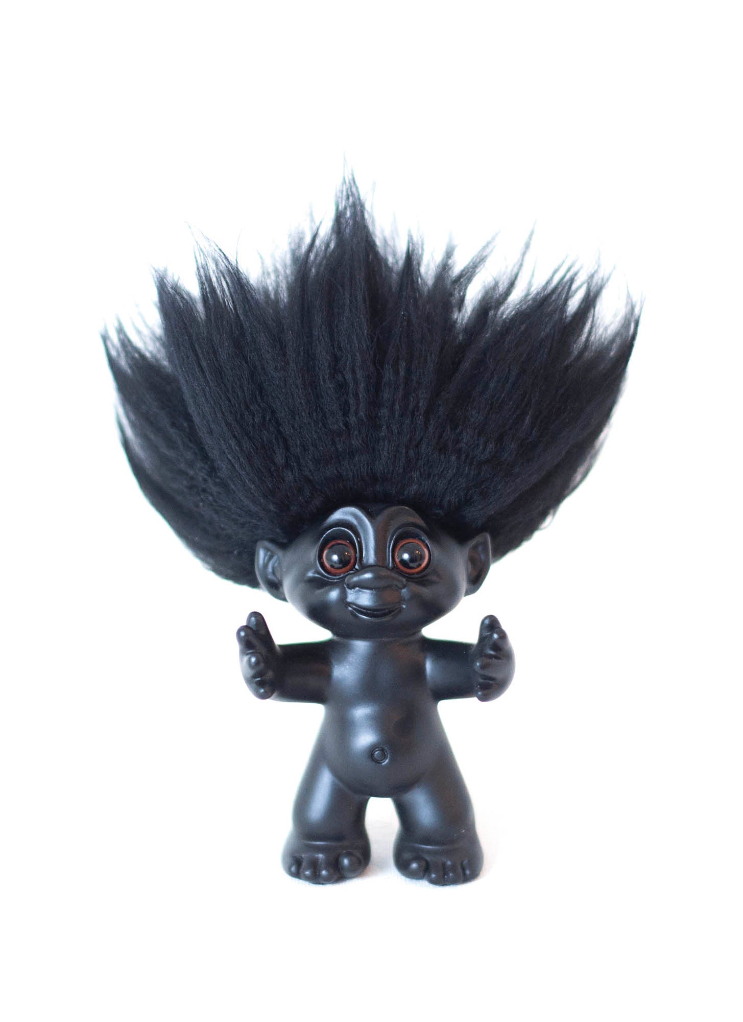 Troll　ブラックメタル black l Matt svart og svart hår, 9 cm | Lykketroll, figur | Spring Copenhagen