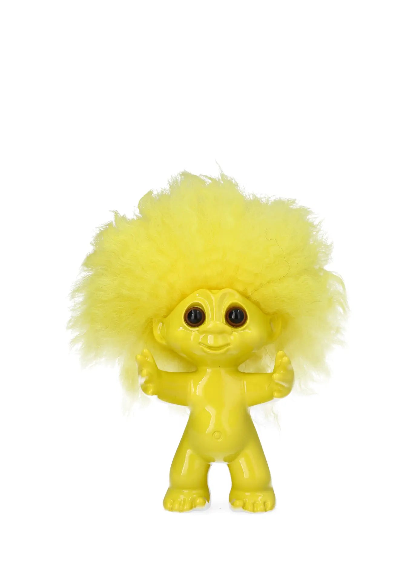 Lykketroll, gul, 9 cm