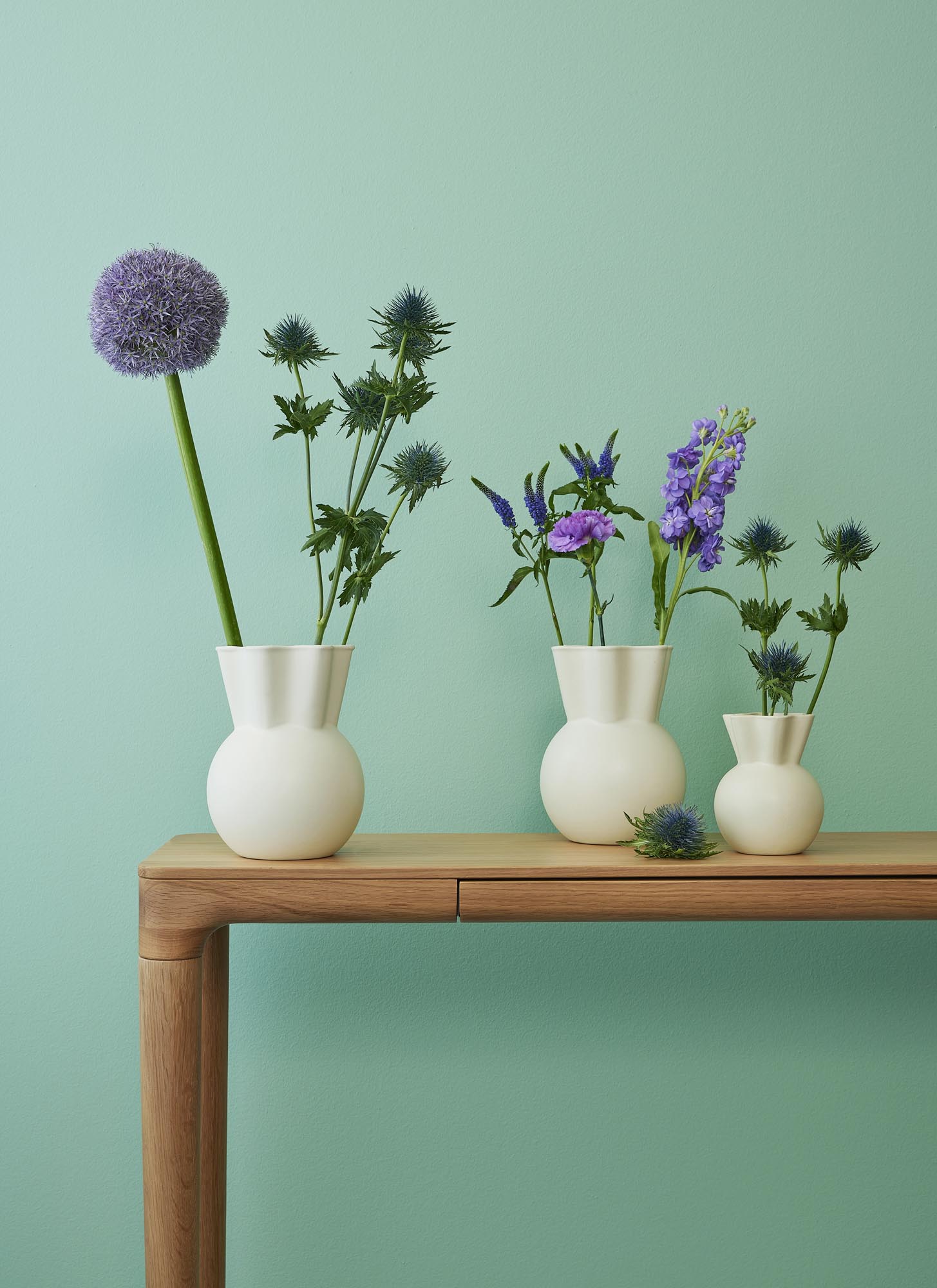 Vase, buet topp, liten
