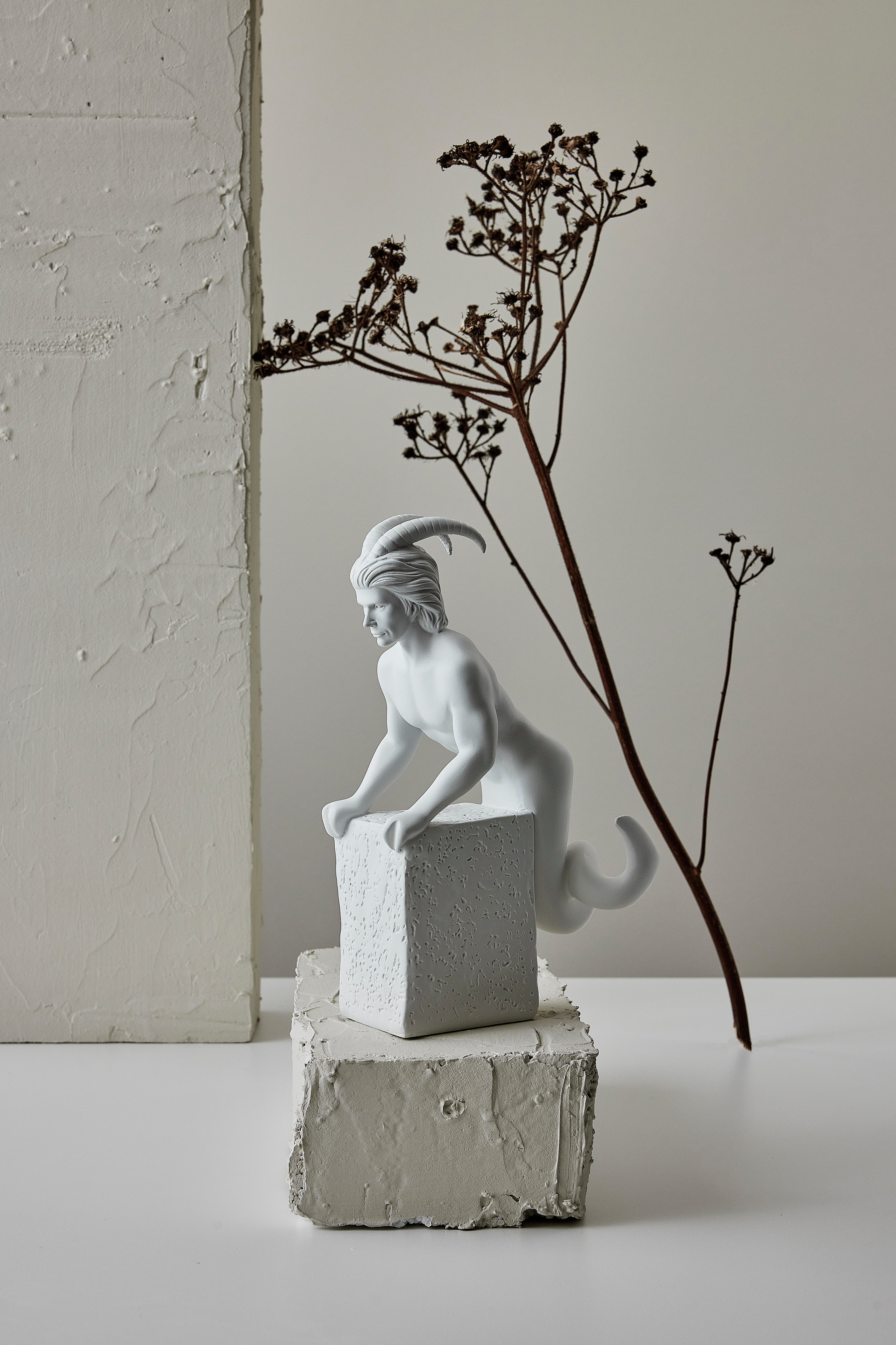 Steinbukk, Christel, mann, porselen