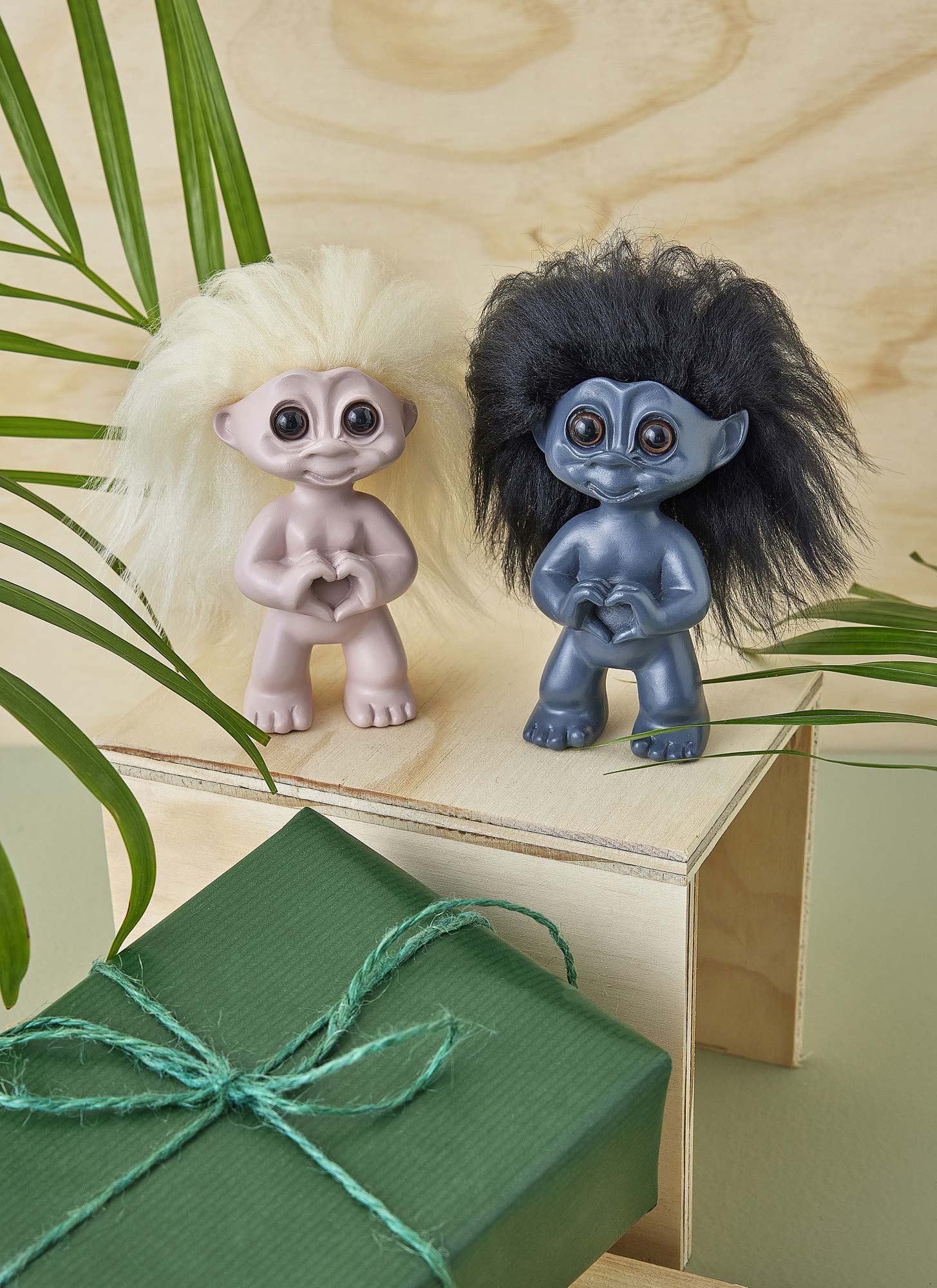 Lykketroll (rosa, 9 cm)